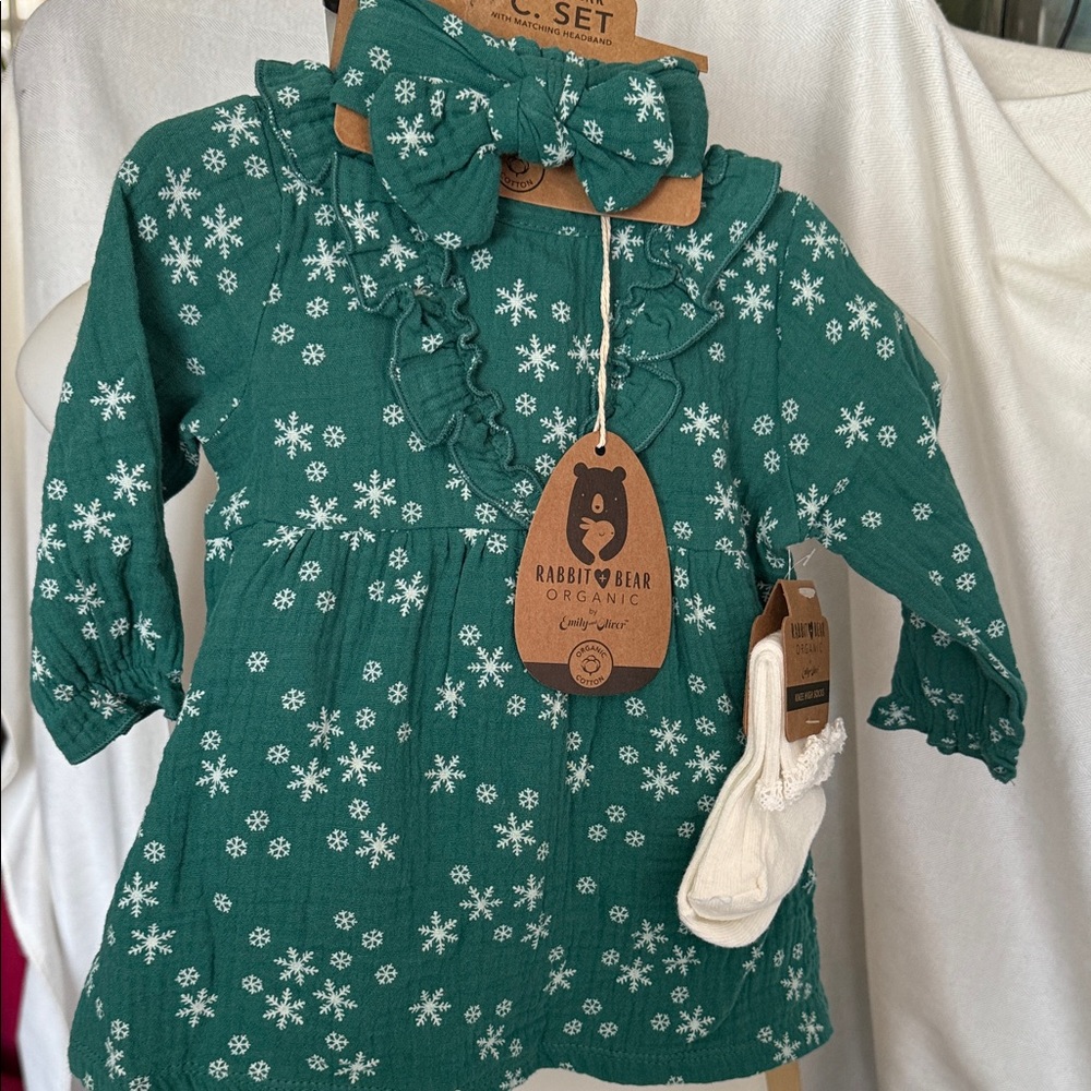 Rabbit + Bear 4 Pc set with matching headband
